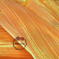 Tissu Organza plissé à Texture sirène Orange, décoration de mariage, conception de robe de mariée