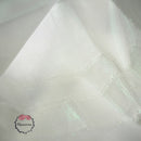 Flowerva cristal brillant Organza perle blanc robe de mariée/décoration Design tissu 