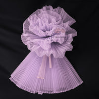 Charming And Elegant Light Violet Pleated Fabric Bouquet