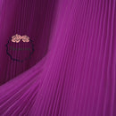 Tissu froissé en organza plissé violet rosé 6324