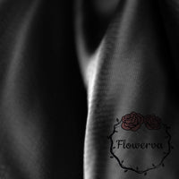 Flowerva Pure Black Water Light Ripple Yarn Wedding Party Decorate Fabric