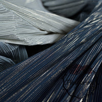 Tissu à Texture plissée et dégradé, gris, bleu, or chaud, estampage, décoration de mariage