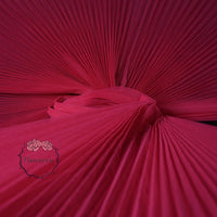 Rose Red Great Pleated Organza Crinkle Fabric 6324