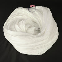 Pearlescent White Yarn Texture Wrinkle Luminous Fabric Wedding Style Stage Decoration Floral Fabric