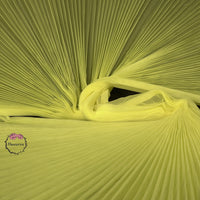 Bright Yellow Great Great Organ Pleated Organza Crinkle Fabric 6324