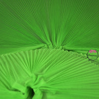 Grand tissu froissé en organza plissé vert herbe 6324