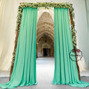 Draperie élastique en soie vert menthe, décoration de scène de mariage #378