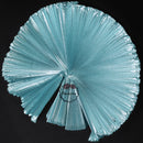 Flowerva Clear Blue Brilliant Pearlescent Fabric Wedding Stage Decoration