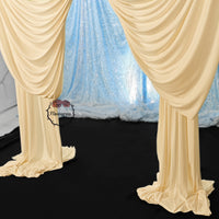 Champagne-Colored Milk Silk Elastic Drapery Wedding Scene Decoration #21