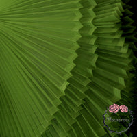 Avocado Green Great Organ Pleated Organza Crinkle Fabric 6324