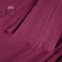 Tissu de gravure de décoration plissée Flowerva rose violet