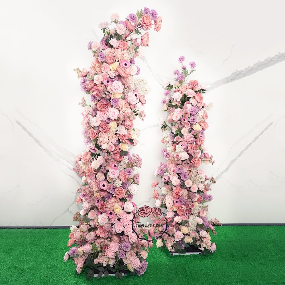 Grand arc de mariage, support à fleurs, Guide routier, décoration de fond de scène de fleurs