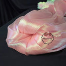 Flowerva Soft Pink Mermaid Texture Pleated Organza Fabric Wedding Decoration Wedding Dress Design