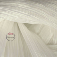 Pearlescent White Yarn Texture Wrinkle Luminous Fabric Wedding Style Stage Decoration Floral Fabric