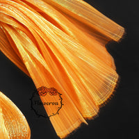 Orange Mermaid Texture Pleated Organza Fabric Wedding Decoration Wedding Dress Design