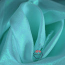Flowerva Crystal Shining Organza Pearl Lake Blue Wedding Dress /Decoration Design Fabric