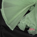 Light Green  Great Pleated Organza Crinkle Fabric 6324