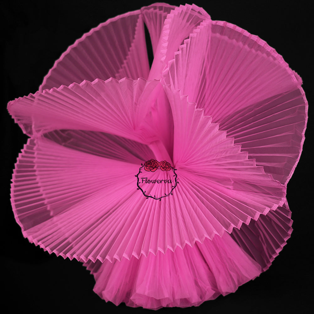 Barbie Pink Great Pleated  Organza Crinkle Fabric 6324