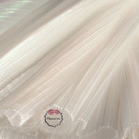 Phantom White Mermaid Texture Pleated Organza Fabric Wedding Decoration Wedding Dress Design