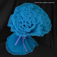 Blue Enchantress Pleated Fabric Bouquet