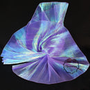 Deep Purple Mermaid Texture Pleated Organza Fabric Wedding Decoration Wedding Dress Design