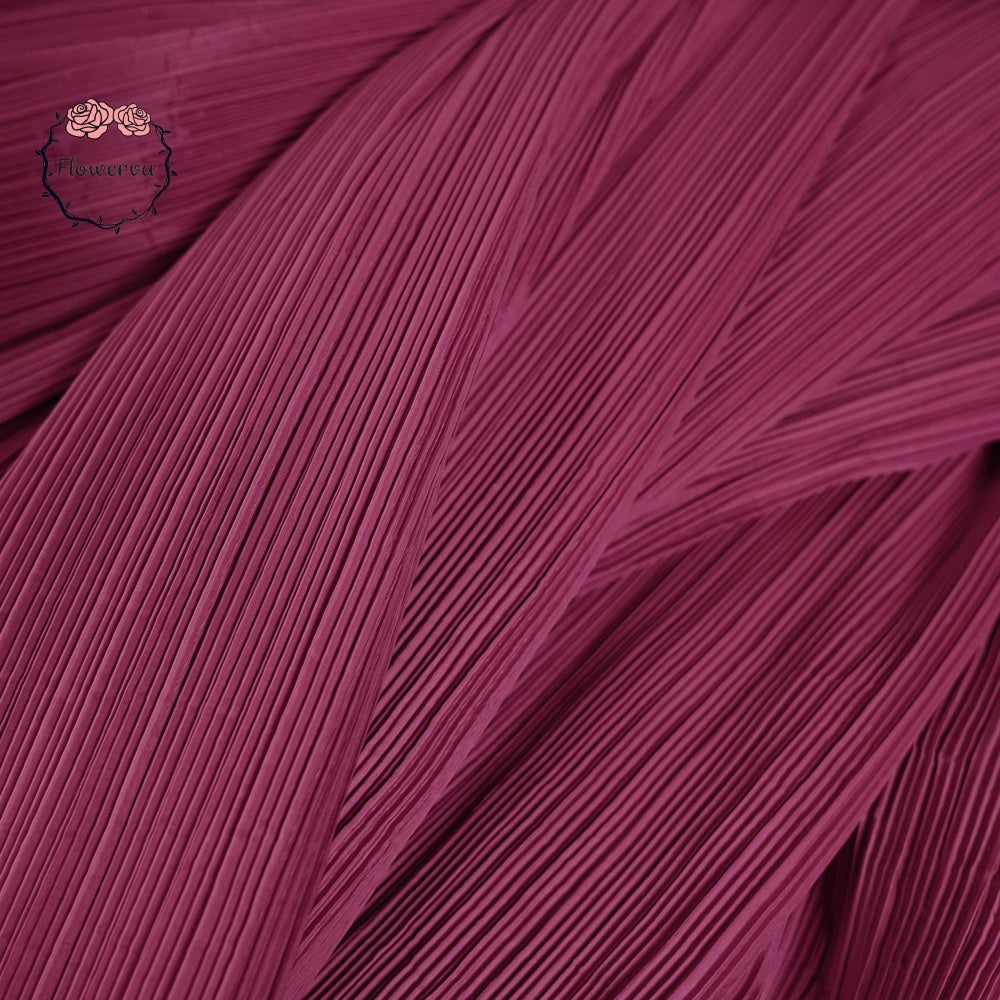 Rose Purple Flowerva Pleated Decoration Printmaking Fabric