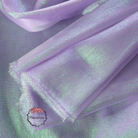 Flowerva Crystal Shining Organza Pearl Purple Wedding Dress /Decoration Design Fabric
