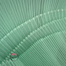 Tissu froissé en organza plissé vert aqua 6324