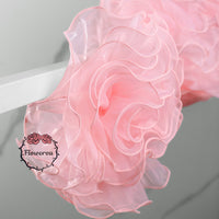 Super Fluffy Organza Big Flower Wedding Dress/Bridal Hair Accessories/Stage Decoration