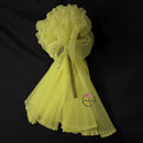 Bouquet de tissu plissé jaune vif et accrocheur