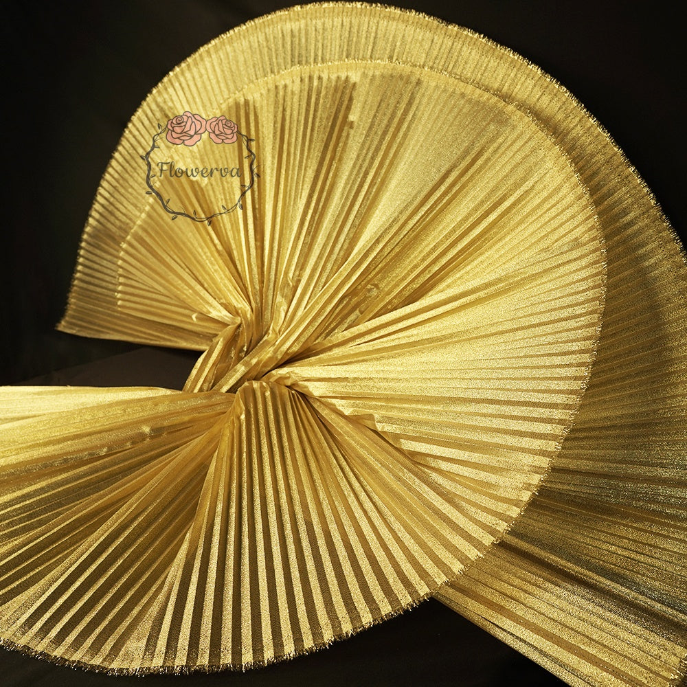 Flowerva – décoration de luxe en tissu nacré doré brillant, décoration de scène de mariage