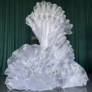 White Glossy Pleated Texture Wedding Decoration Styling