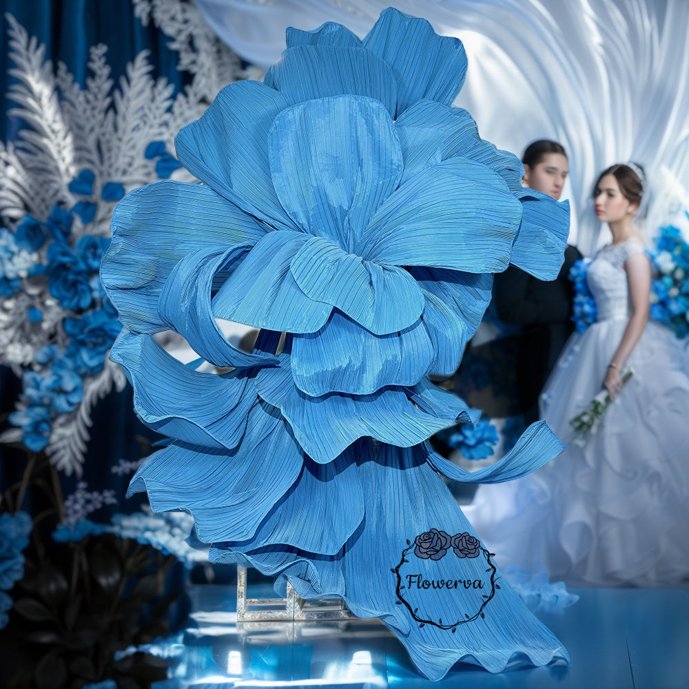 Flowerva Giant Medium Blue Flying Sky Flower Shape Party&Wedding Event Decora