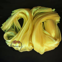 Yellow Mermaid Texture Pleated Organza Fabric Wedding Decoration Wedding Dress Design