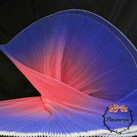 Flowerva Gradient Red And Blue Organ Pleated Handmade Three-Dimensional Floral Styling