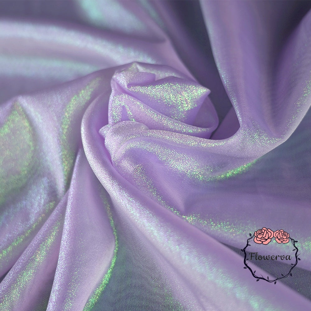 Flowerva cristal brillant Organza perle violet robe de mariée/décoration Design tissu 