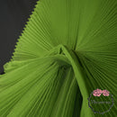 Avocado Green Great Organ Pleated Organza Crinkle Fabric 6324