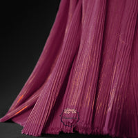 Rose violet or chaud estampage rides plissage Texture tissu décoration de mariage