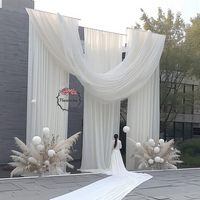 Draperie élastique en soie de lait blanche, décoration de fond de mariage #227