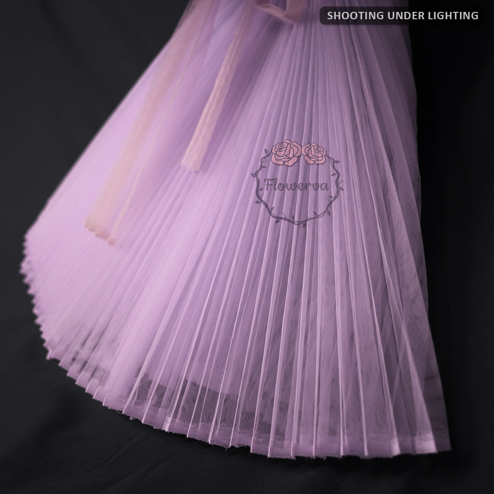 Light Purple Great Pleated Organza Crinkle Fabric 6324