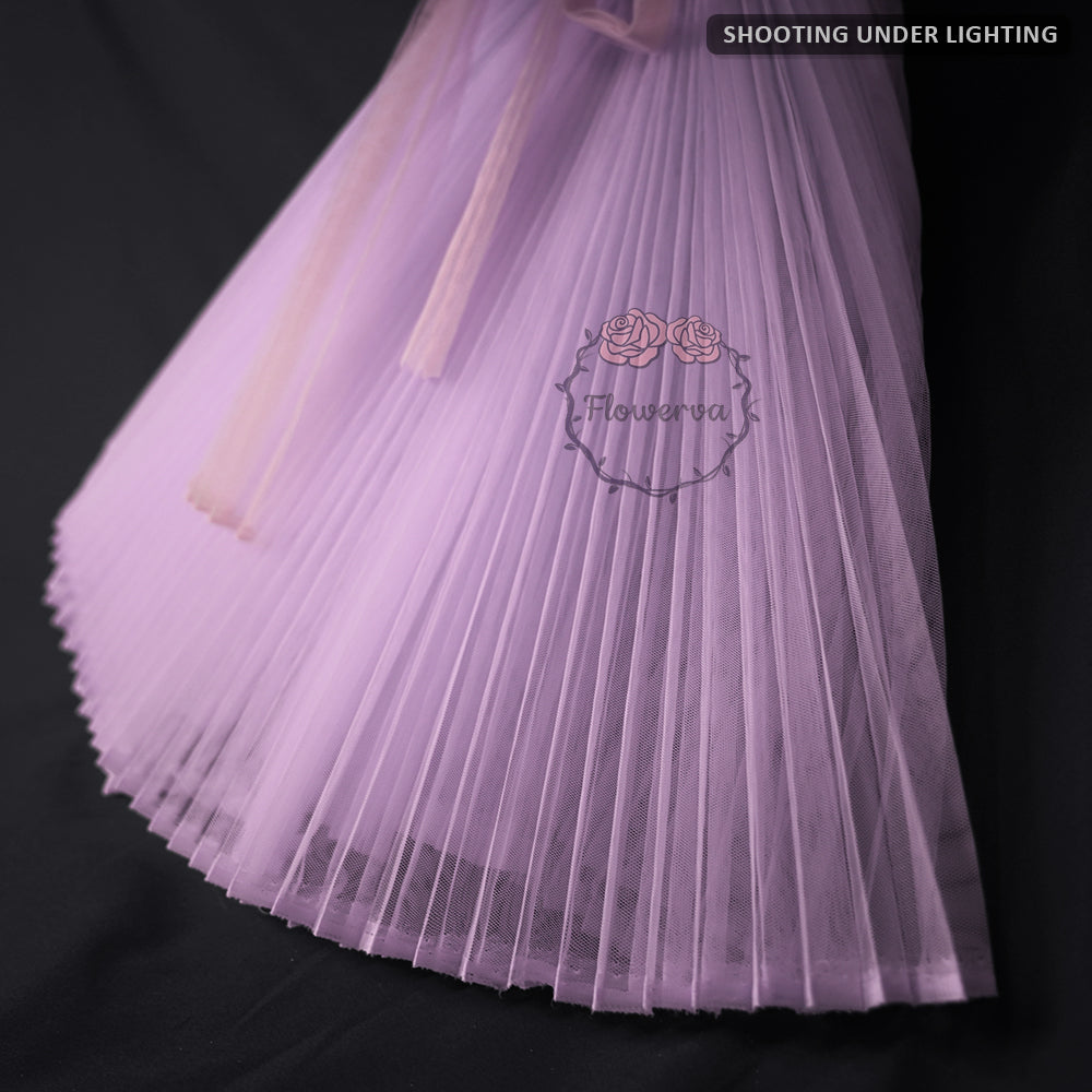 Flowerva Light Purple Great Pleated Organza Crinkle Fabric 6324