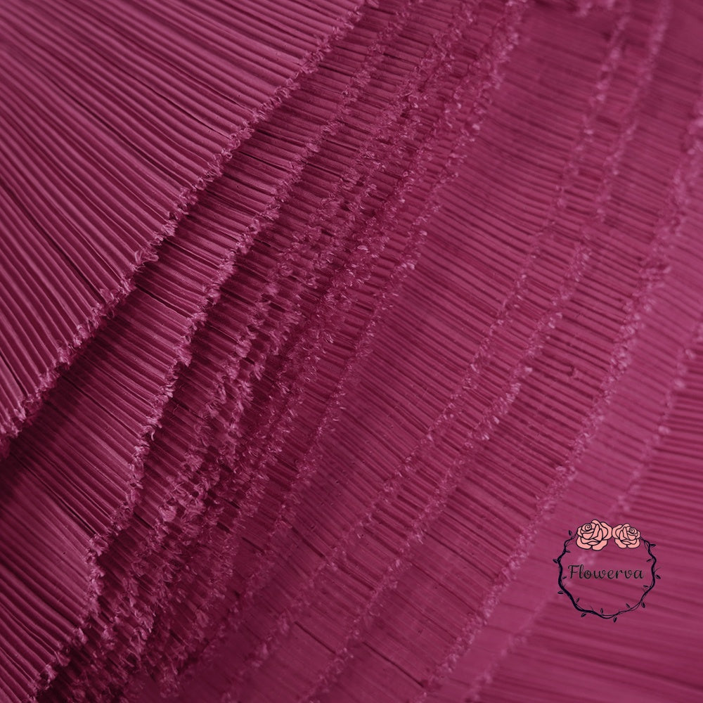 Tissu de gravure de décoration plissée Flowerva rose violet