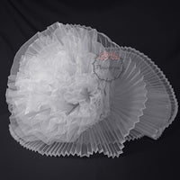 Bouquet de tissu plissé en organza blanc pur