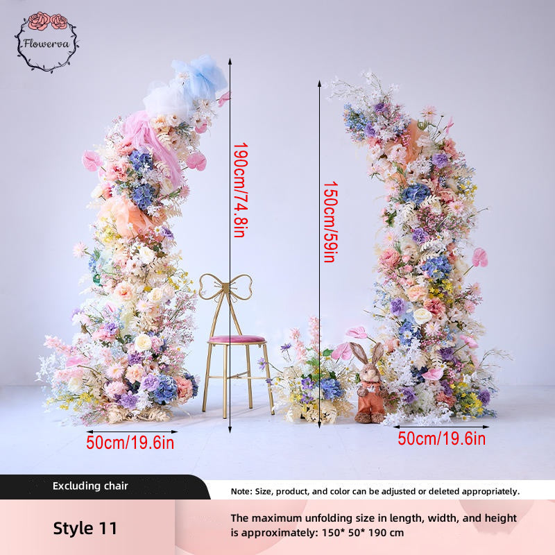 Blue And Purple Series Simulation Floral Wedding Scene Decoration