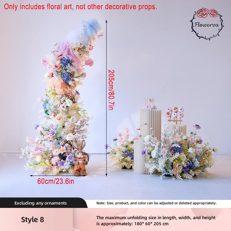 Blue And Purple Series Simulation Floral Wedding Scene Decoration