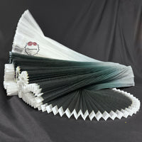 Gradient Dark Green Big Pleated Hard Mesh Knitted Fabric Stage Wedding Background Decoration