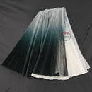 Gradient Dark Green Big Pleated Hard Mesh Knitted Fabric Stage Wedding Background Decoration