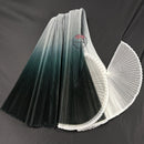 Gradient Dark Green Big Pleated Hard Mesh Knitted Fabric Stage Wedding Background Decoration