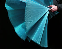 Flowerva Lake Crystal Blue Brilliant Pearlescent Fabric Wedding Stage Decoration
