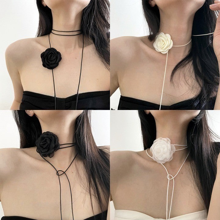 Camellia-inspired Luxurious Floral Necklace